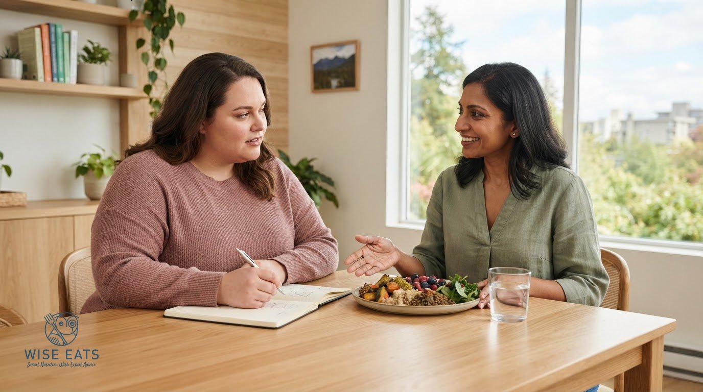 What’s the difference between weight-inclusive and traditional weight-management nutrition counselling? – Hero Image What’s the difference between weight-inclusive and traditional weight-management nutrition counselling?